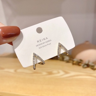 Khuyên Tai, Bông Tai Đính Đá Mạ Bạc 925 Sang Trọng Phong Cách Hàn Quốc