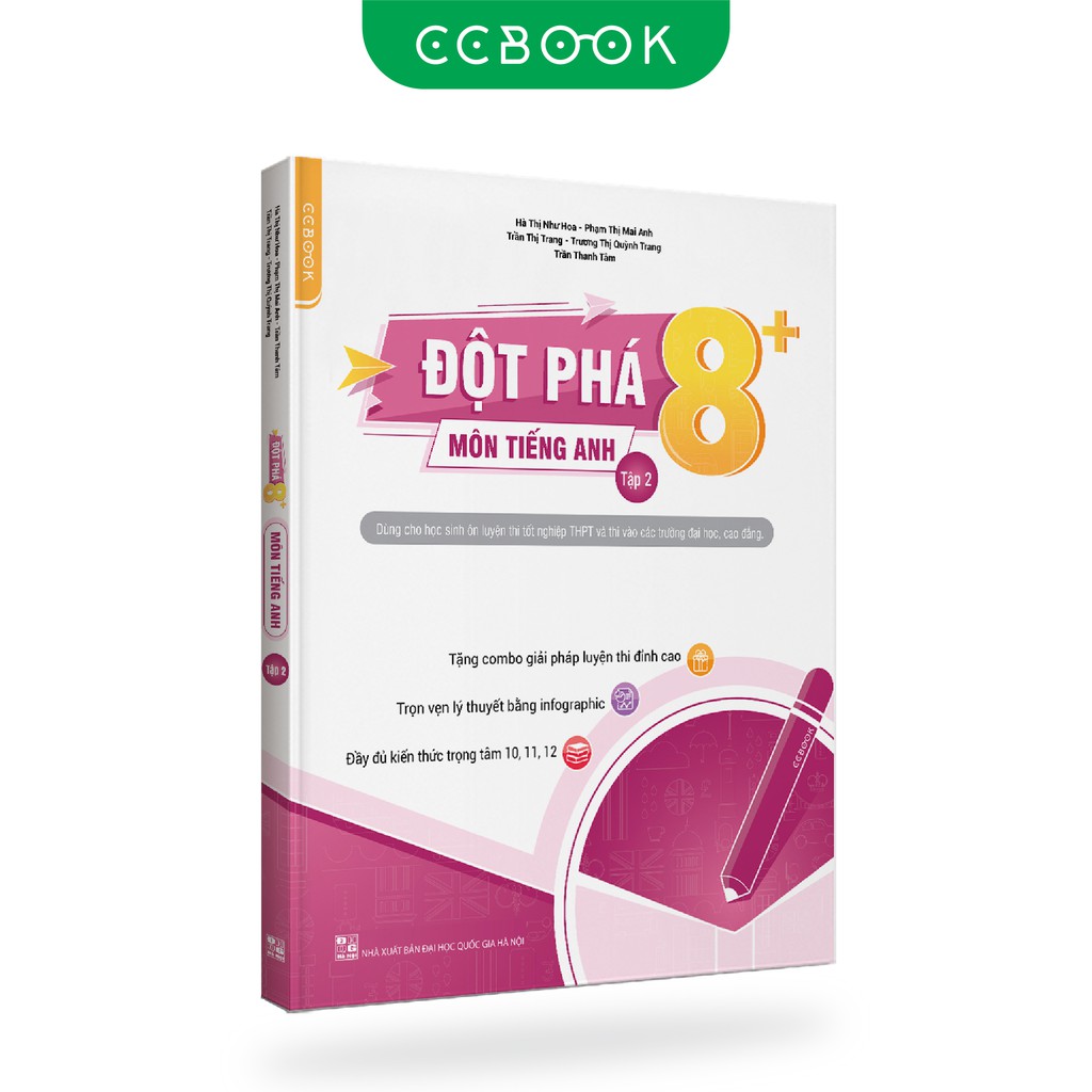 Sách - Đột phá 8+ môn Tiếng anh tập 2 (Phiên bản mới) - Chính hãng CCbook