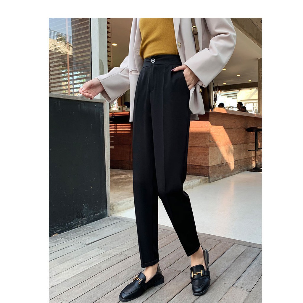 Quần tây baggy bigsize màu đen | BigBuy360 - bigbuy360.vn