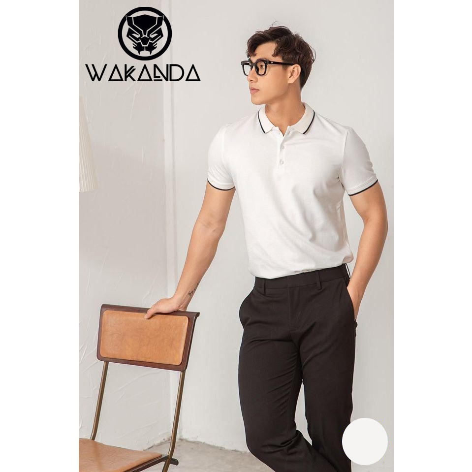 Áo Polo nam nữ 👑 FREESHIP 👑 Áo phông có cổ tay ngắn thời trang công sở Wakanda Shop ་
