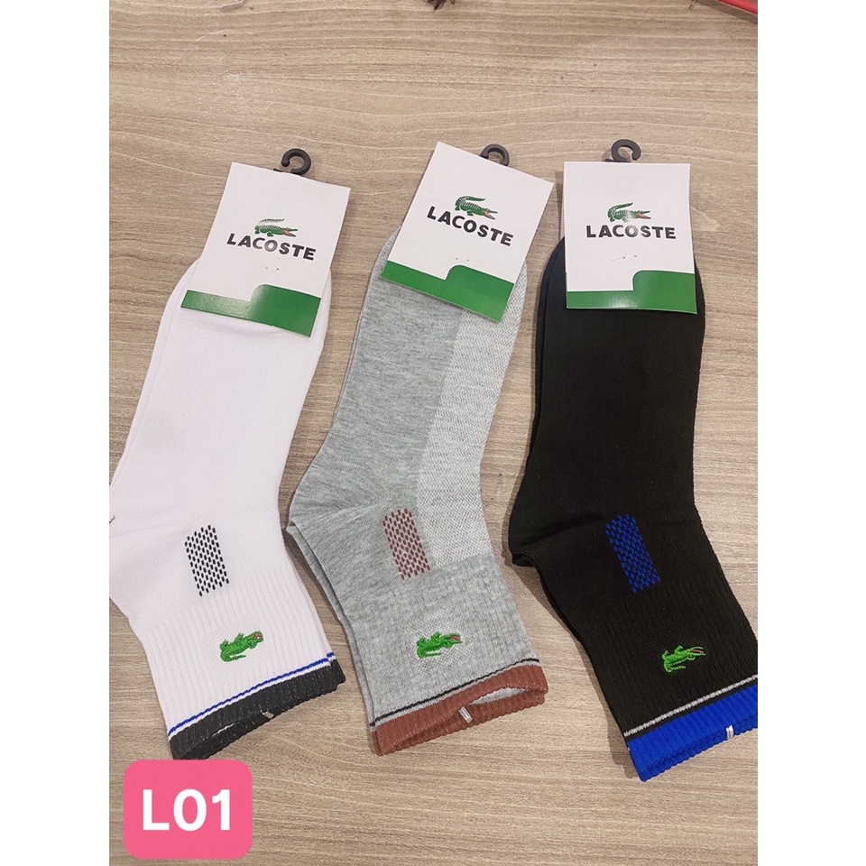 Vớ Thê Thao Cổ Cao Thêu Nổi LACOSTE màu ngẫu nhiên_ Shop Toàn Châu