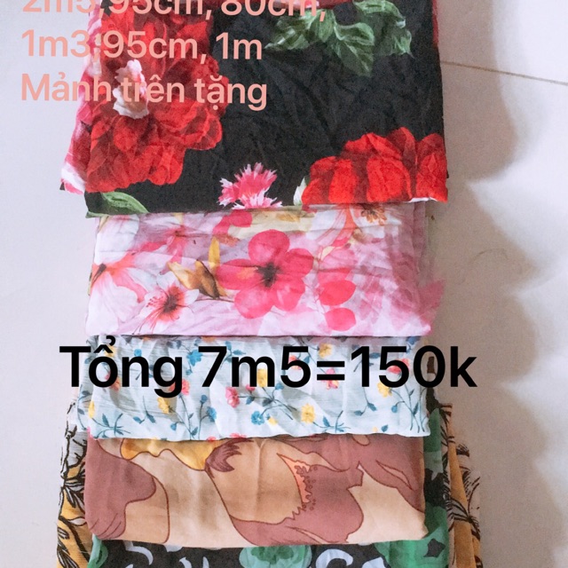 Set vải lụa, voan, chiffon