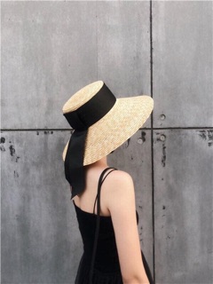 Mũ cói chuông nơ lụa siêu xinh