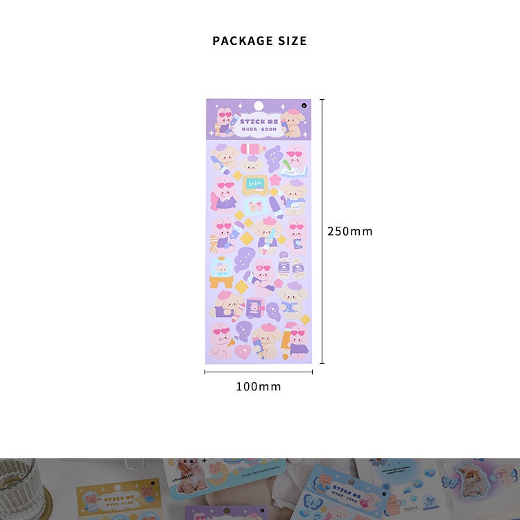 Sticker Dán Trang Trí Diy Hình Hoạt Hình Đáng Yêu