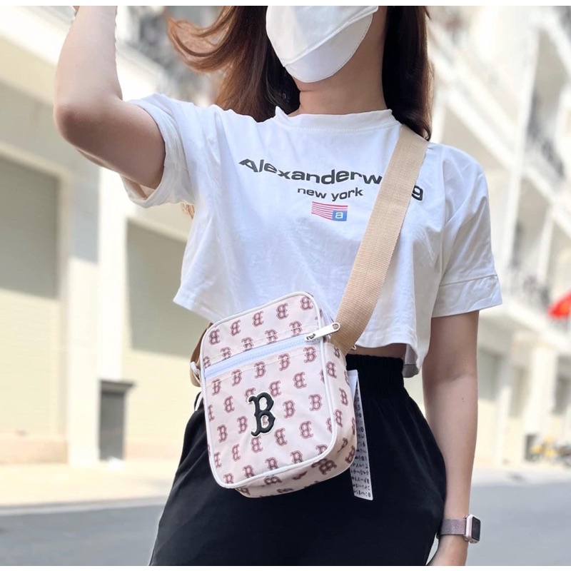 Túi MLB Monogram Beige Xuất Đẹp Full Tag