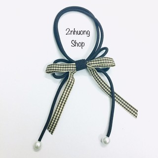 Xả sỉ cột tóc nơ dây CARO nhiều màu