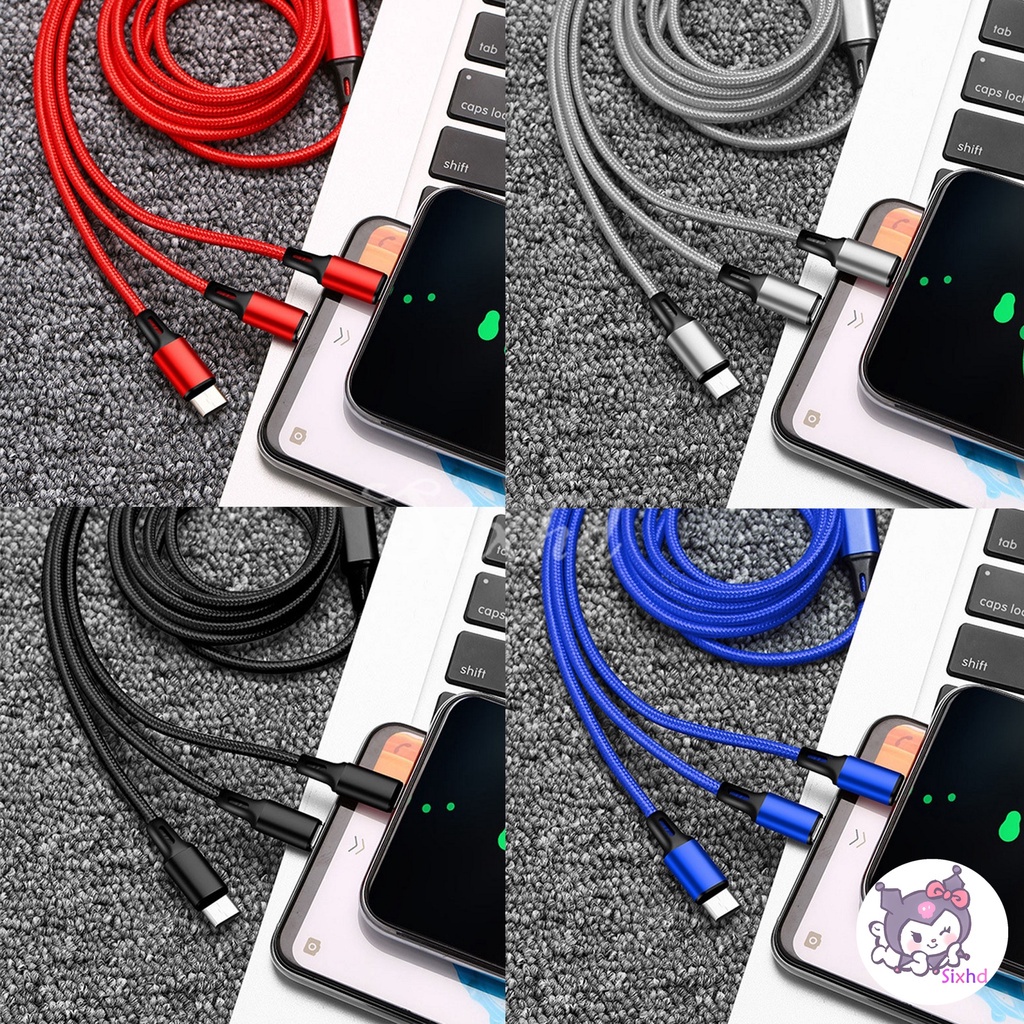 ✲♛Phù Hợp Dây Cáp Sạc Nhanh 3 Trong 1 Cho Redmi Note 9s 9 8 Pro 7 K30 K20 Mi 9t Note 10 Pro 9