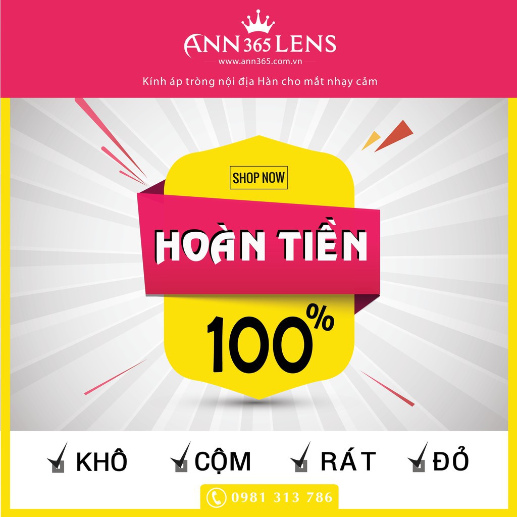 Kính áp tròng Hàn Quốc (1 Hộp 10 Chiếc) có độ cận từ 0.0 đến 6.0 - Lens mắt thời trang Ann Choco 1 Ngày | BigBuy360 - bigbuy360.vn