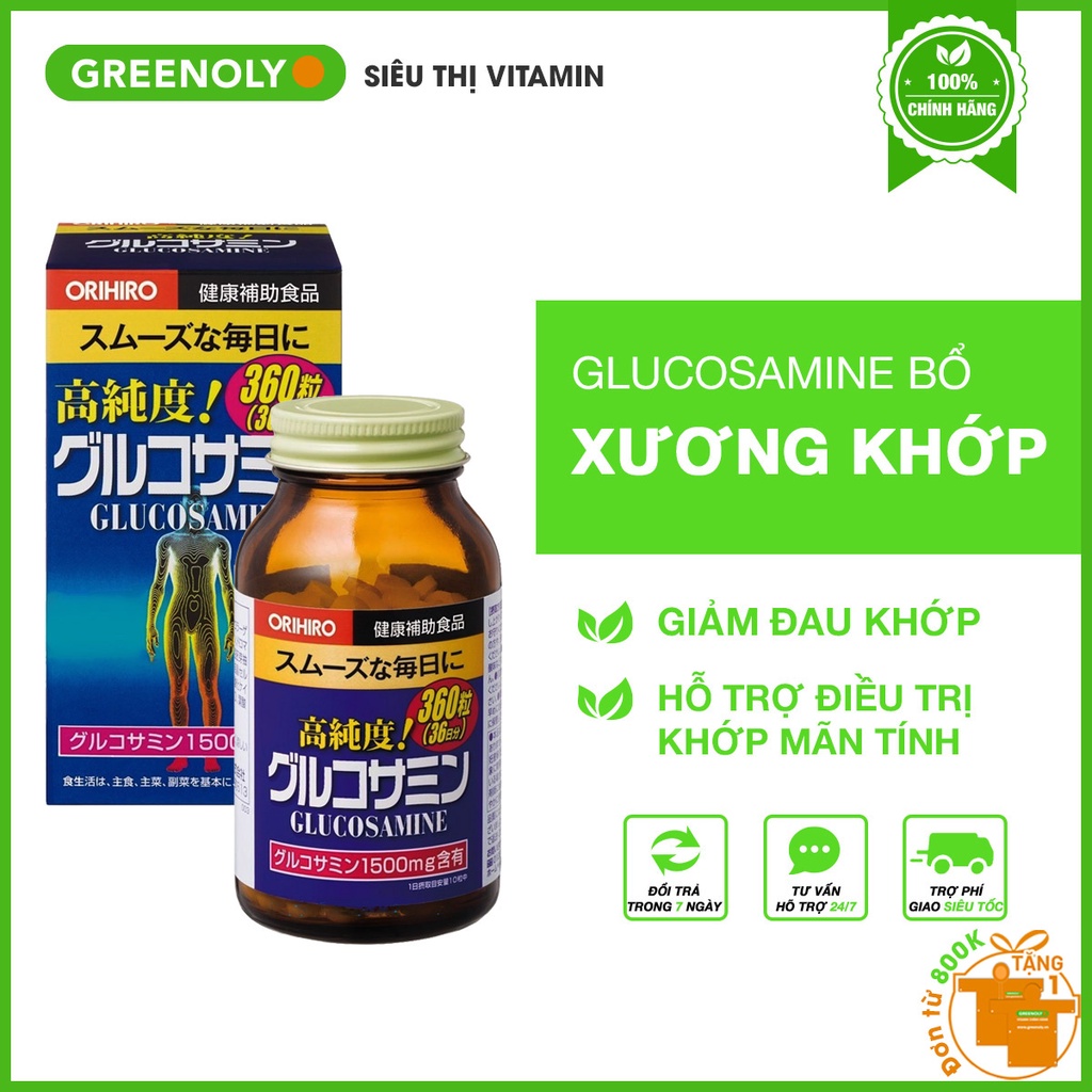 Viên uống bổ sung Glucosamine ORIHIRO Nhật Bản giảm đau xương khớp