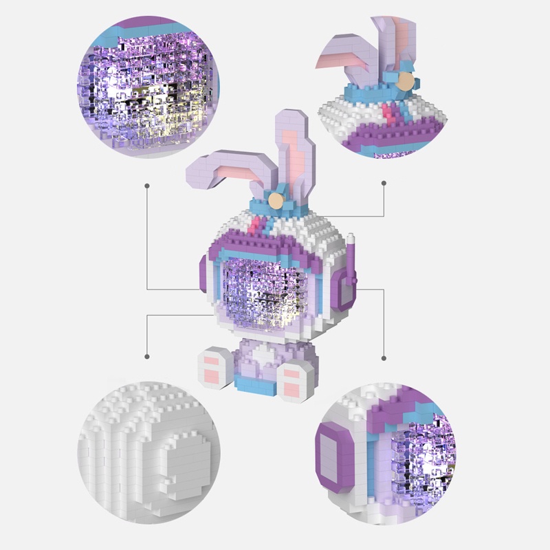 DIY Đồ Chơi Lắp Ráp Le Go 3D Thỏ Stella Cáo Lina Bell Có Đèn Siêu Xinh