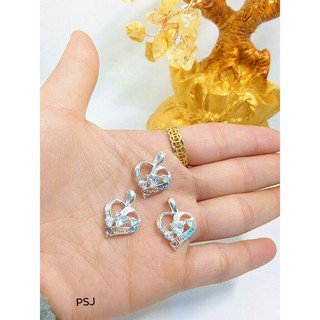 Mặt dây chuyền tim bạc ý