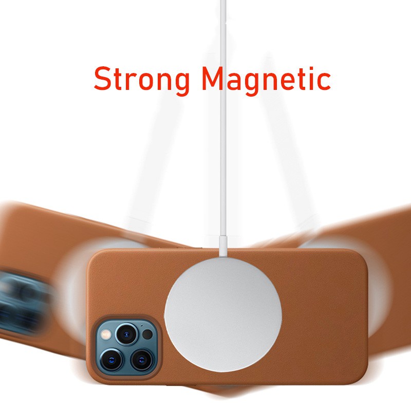 Bao Da Điện Thoại hỗ trợ sạc không dây 2021 Có Khóa Từ Tính Cho iPhone 13 Mini iPhone 13 Pro Max