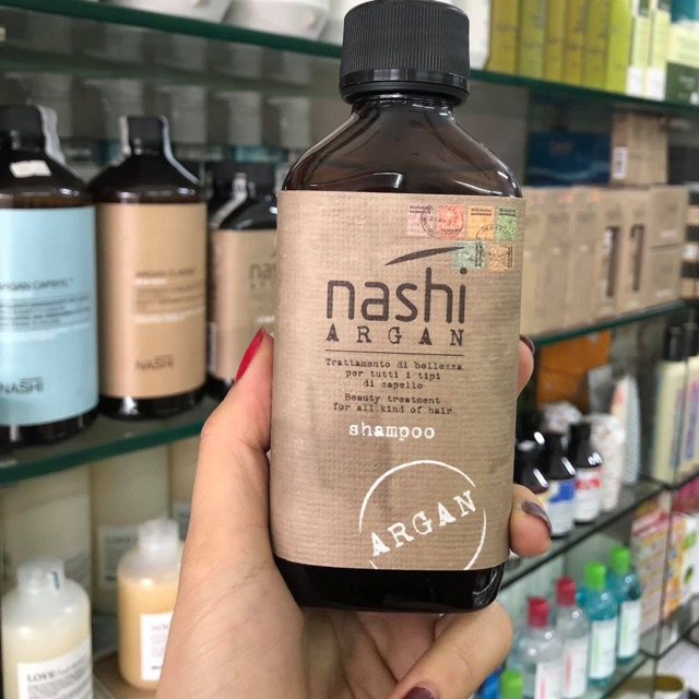Dầu gội phục hồi tóc hư tổn Nashi Argan Shampoo 200ml (Italiia)