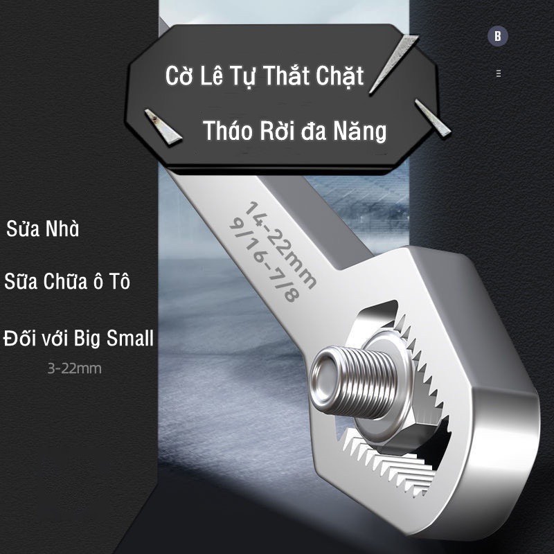 Cờ Lê Hai Đầu 8mm-22mm Đa Năng Tiện Lợi, Vặn Được Nhiều Loại Ốc Khác Nhau
