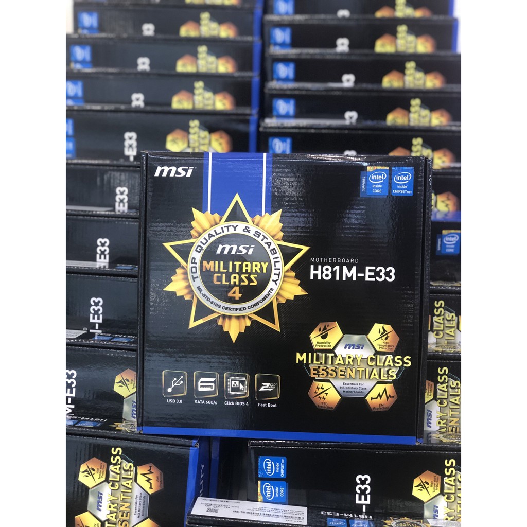 Mainboard MSI H81M-E33 (Chipset Intel H81/ Socket SK1150/ VGA onboard) NEW- Bảo hành 36 tháng chính hãng | BigBuy360 - bigbuy360.vn