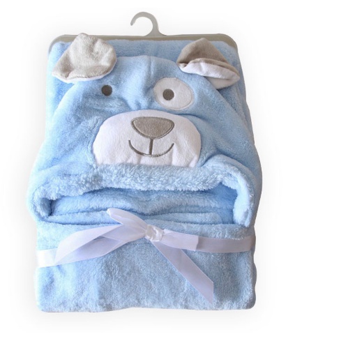 Chăn ủ gấu bông sơ sinh Kolaco lông tuyết siêu mềm mịn