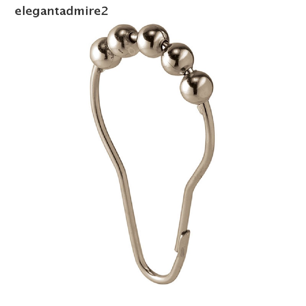 Bộ 12 Móc Treo Rèm 5 Bóng Lăn Bằng Niken