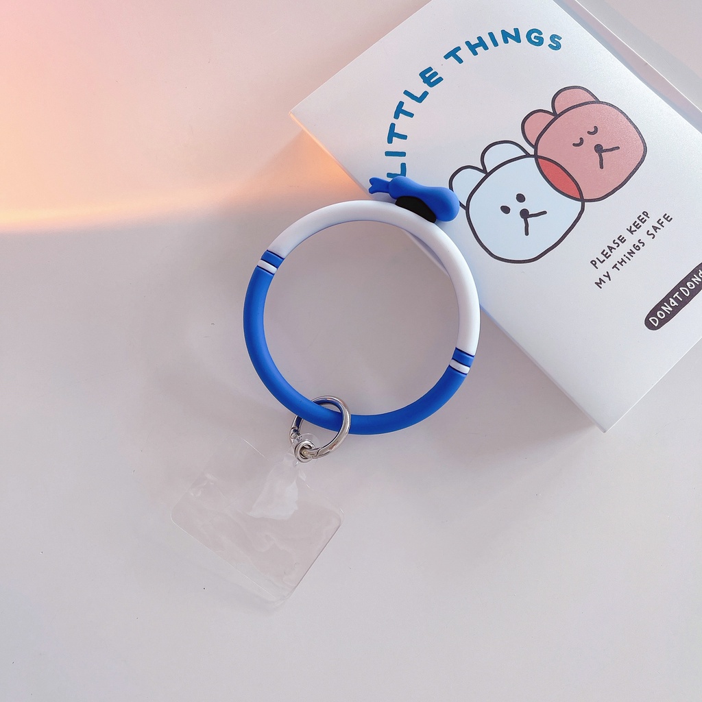 Dây Đeo Điện Thoại Bằng Silicon Mềm Chống Thất Lạc Có Móc Khóa Cho Nữ