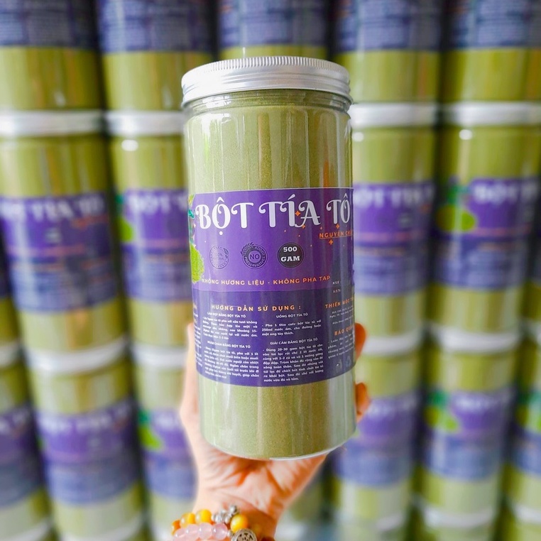 [Mã 253FMCGSALE giảm 8% đơn 500K] [Free Ship] Bột Tía Tô 500g Sấy Lạnh Nguyên Chất 100% Organic - Thanh Nhiệt Giải Cảm