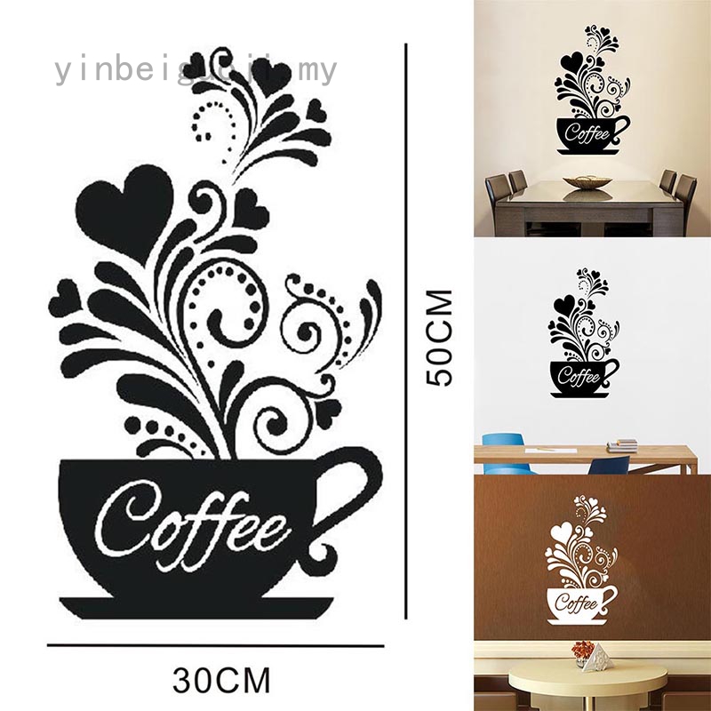 Sticker dán tường/cửa sổ trang trí cho quán cà phê/tiệm bánh phong cách cổ điển