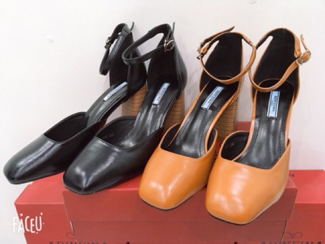 GIÀY ĐẾ VUÔNG MŨI TRÒN QUAI HẬU  A017A51 - Kèm VIDEO - FRESHIP