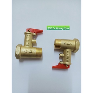 (Hàng xịn) Van một chiều bình nóng lạnh loại cao cấp có ốc khoá van (đỏ)