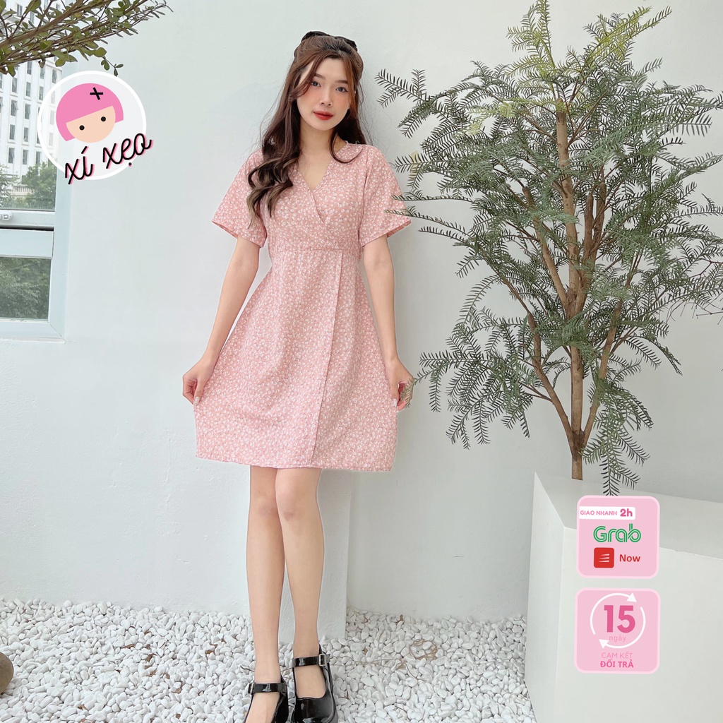 Váy hoa nhí, đầm nữ hoa nhí vintage đẹp phong cách ulzzang Hàn Quốc - V12 | BigBuy360 - bigbuy360.vn