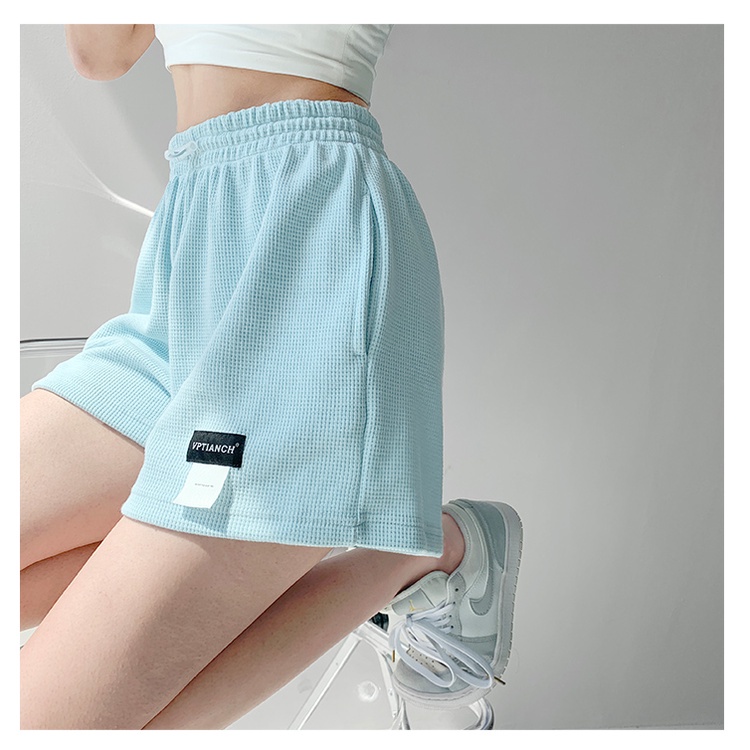 SUXI Quần Short Thể Thao Lưng Cao Ống Rộng Thời Trang Mùa Hè Cho Nữ