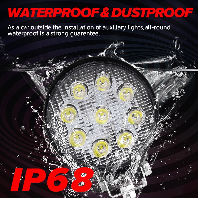 UNI-SHINE 4.3 Inch 3D LED Work Lights Car Lights 12V 24V Truck Lights Off Road Lights Fog Lights Led Driving Work Lights