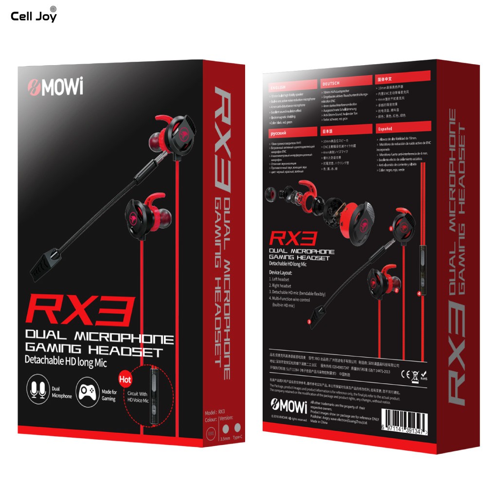 Tai nghe game thủ có dây RX3 Pro chính hãng PLEXTONE xMOWi Stereo HD Bass có mic rời Gaming chống ồn