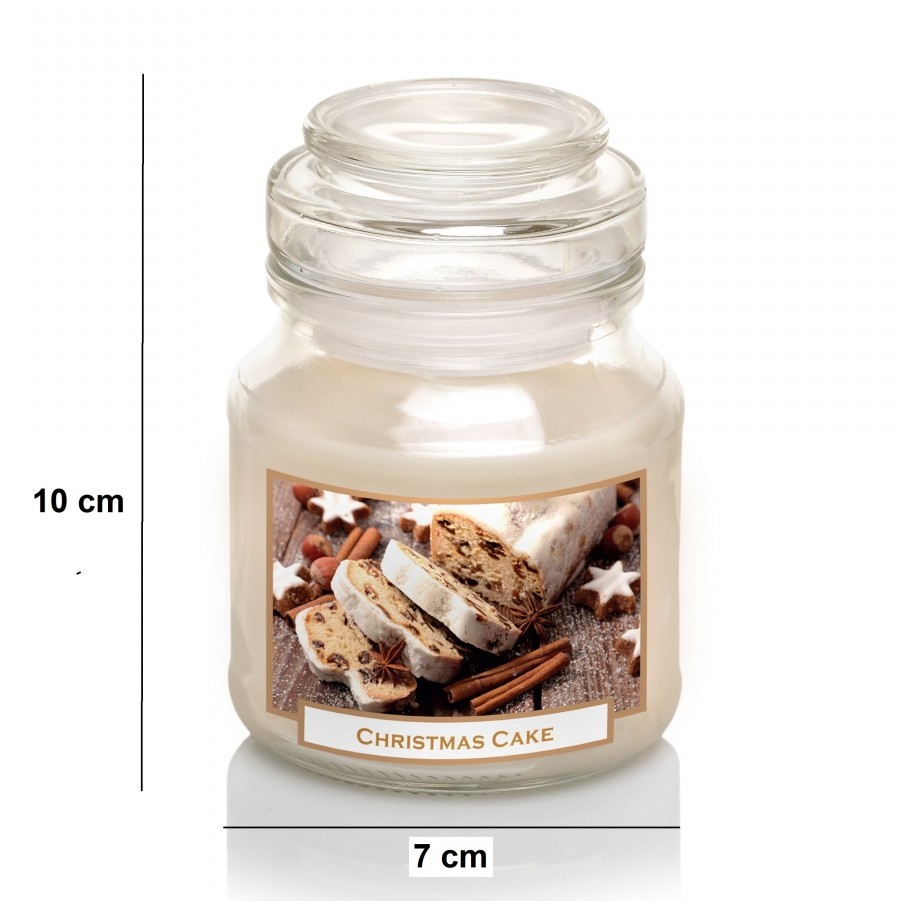 Hũ nến thơm tinh dầu Bartek Candles BAT0882 Christmas Cake 130g (Hương bánh quế)