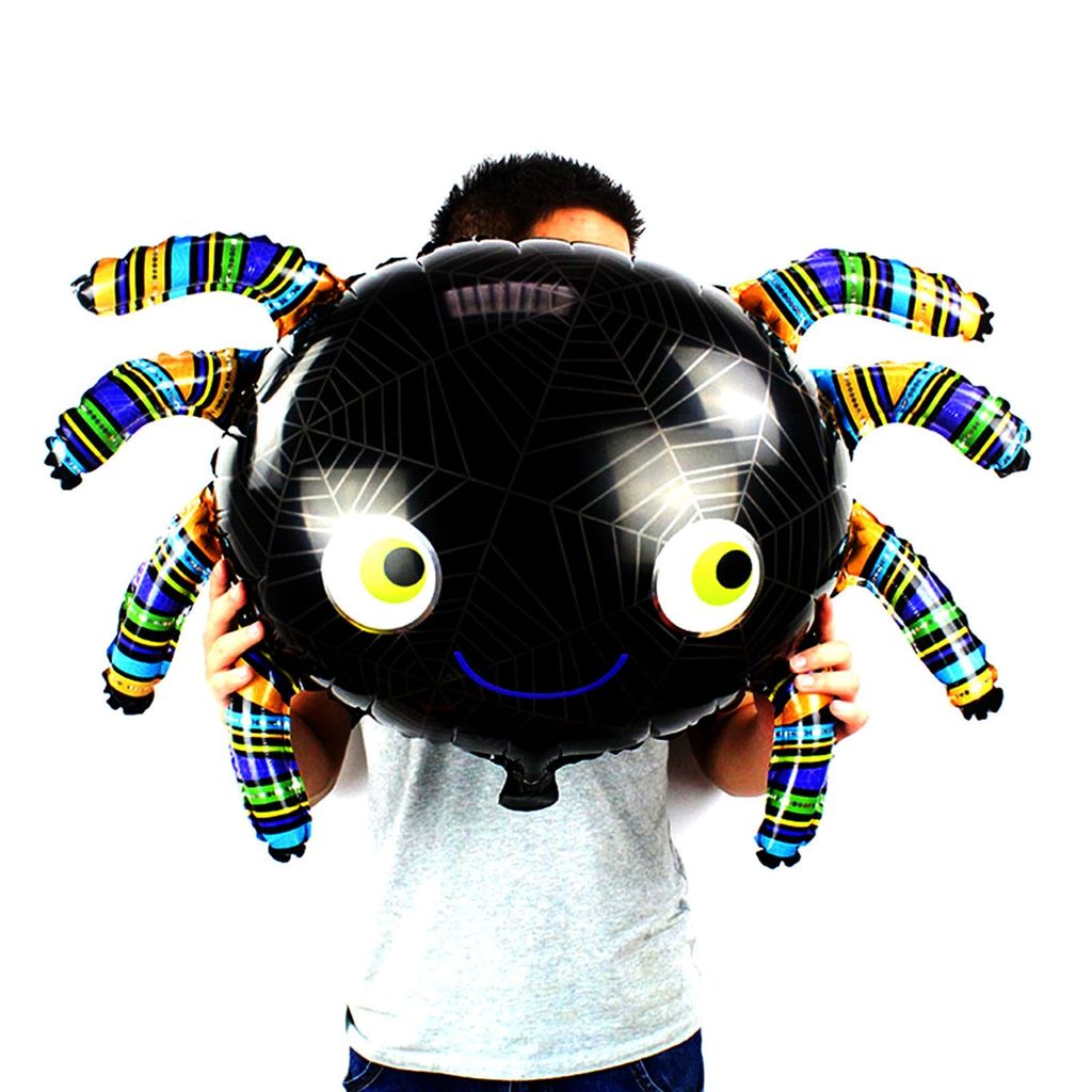 1 bong bóng bơm hơi hình con nhện dễ thương dùng trang trí tiệc Halloween