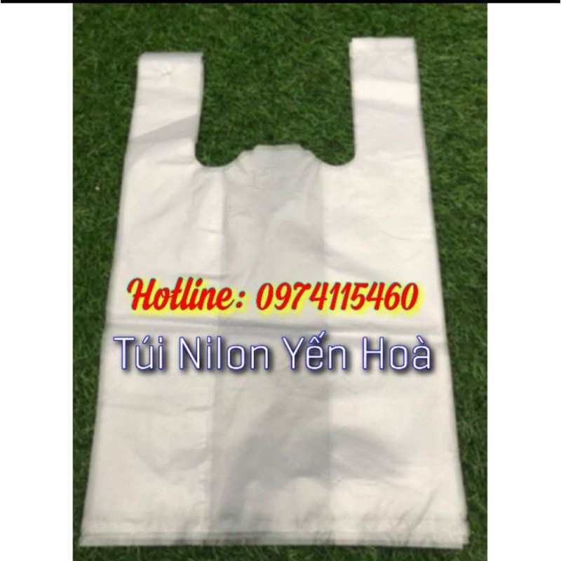 1kg túi 2 quai trắng zin (túi xốp zin) bấm vào chọn size