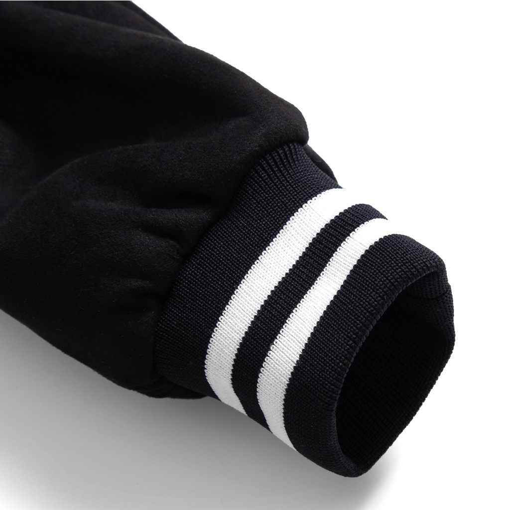 Áo khoác bomber varsity da lộn , dricco