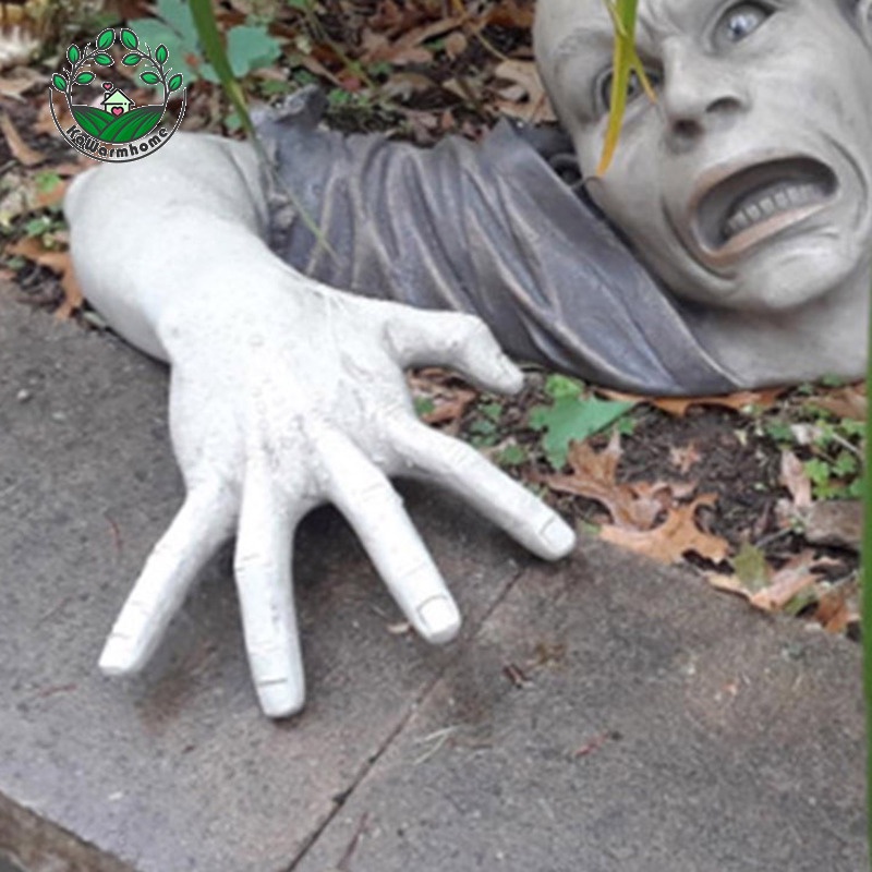 [whcart]The Zombie of Montclaire Moors Statue Garden Resin Sculpture Outdoor Decoration, Garden Lawn Backyard Statue