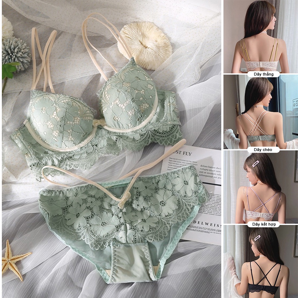 Bộ áo ngực quần lót nữ đệm dày 3cm tiểu thư sang chảnh - Bộ đồ lót nữ cao cấp Havana FLA60