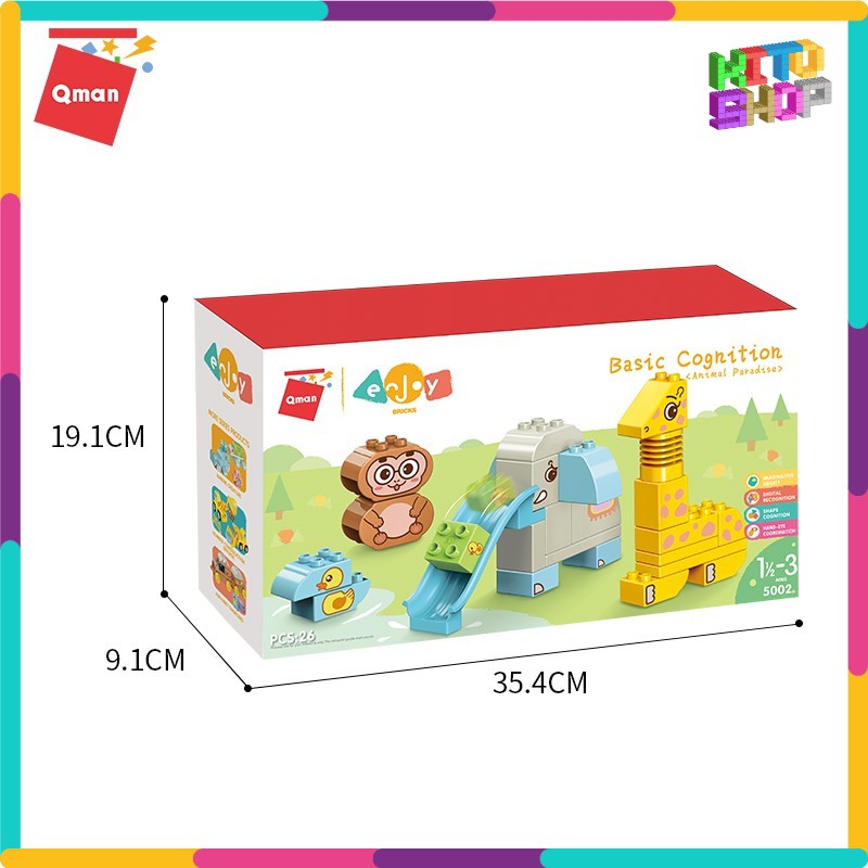 Đồ Chơi Xếp Hình Lego Cho Trẻ Qman 5002 - Những Con Vật Vui Nhộn