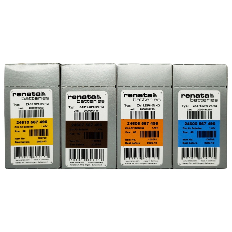 Pin Máy Trợ Thính RENATA Thụy Sỹ PR41-312 Chính Hãng Vỉ 6 Viên