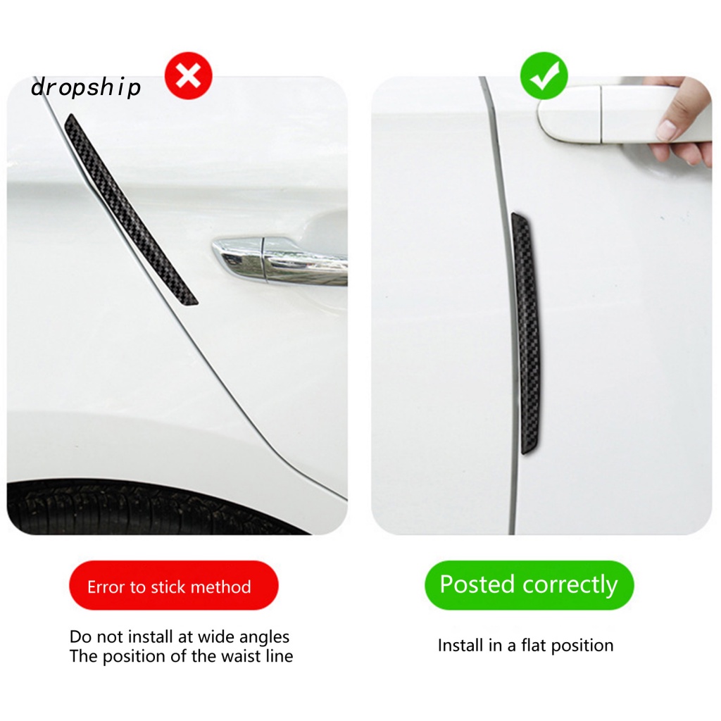 Set 4 Miếng Dán Bảo Vệ Mép Cửa Xe Hơi Chống Trầy Xước Siêu Bền