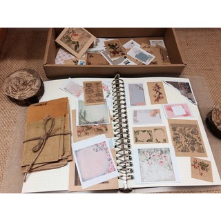 [Vintage] 50 bullet Journal Sticker + 30 giấy note vintage trang trí sổ tay, planner