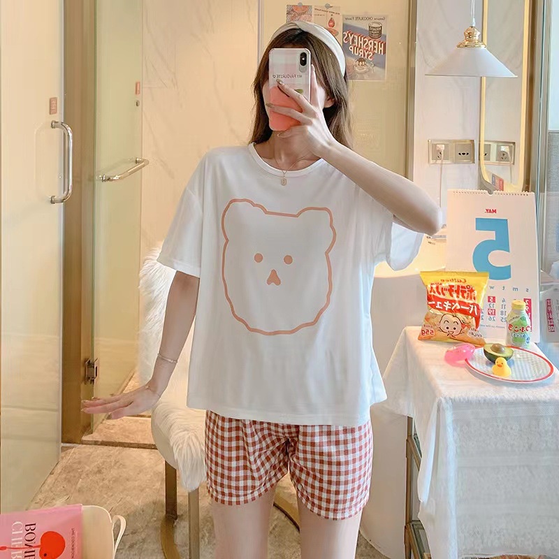 Đồ ngủ nữ mặc nhà thun mềm mại mát mẻ họa tiết siêu cute dễ thương - CTN6