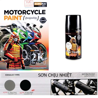 Chai sơn xịt sơn chịu nhiệt cho pô xe máy cao cấp SAMURAI