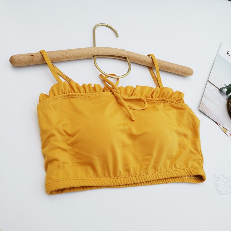 Đồ bơi đi tắm biển kiểu bikini 2 mảnh họa tiết hoa hướng dương | BigBuy360 - bigbuy360.vn