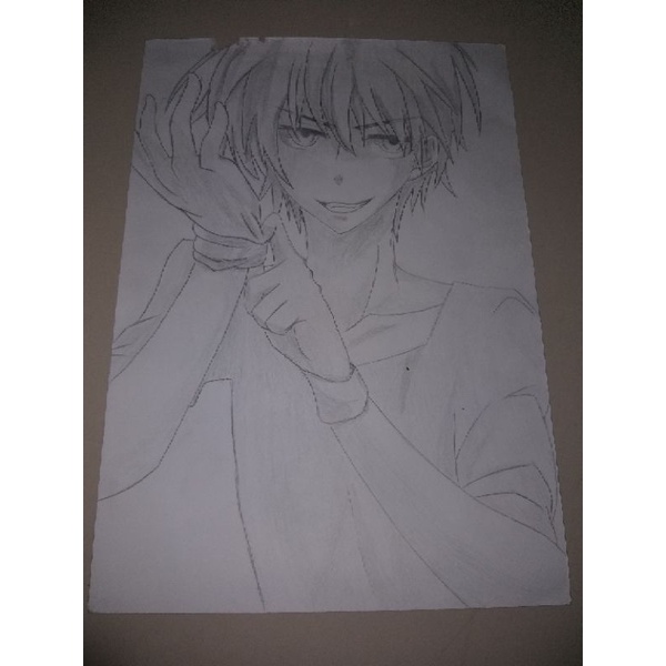 Bản vẽ tranh vẽ Karma Akabane từ bộ anime Assassination Classroom
