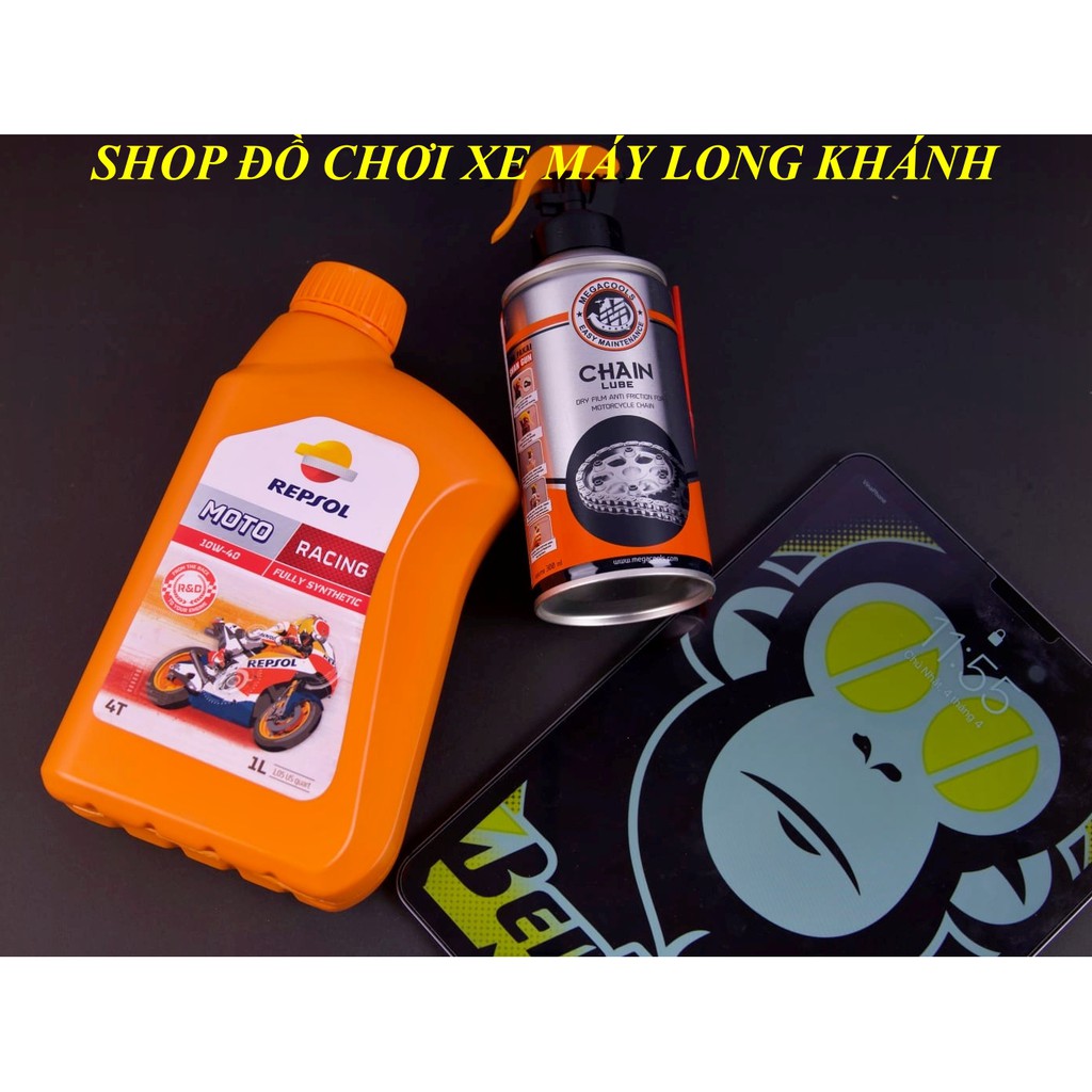 Nhớt REPSOL + Dưỡng sên Megacool chính hãng 100%