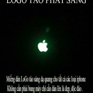 Miếng Dán Logo Táo Dạ Quang Phát Sáng