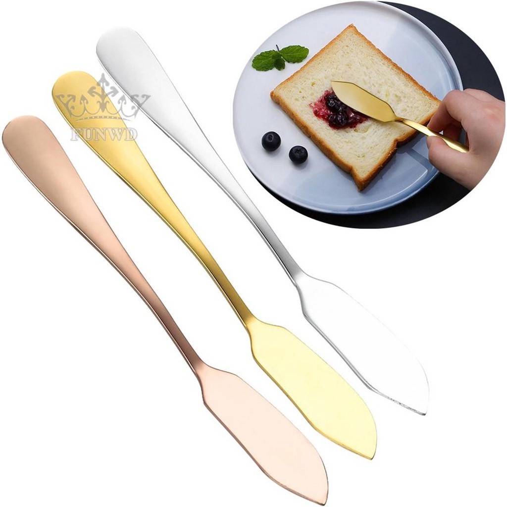 Dụng Cụ Bơ Bằng Thép Không Gỉ Màu Vàng Hồng Siêu Nhẹ Dùng Cho Nhà Hàng Diy