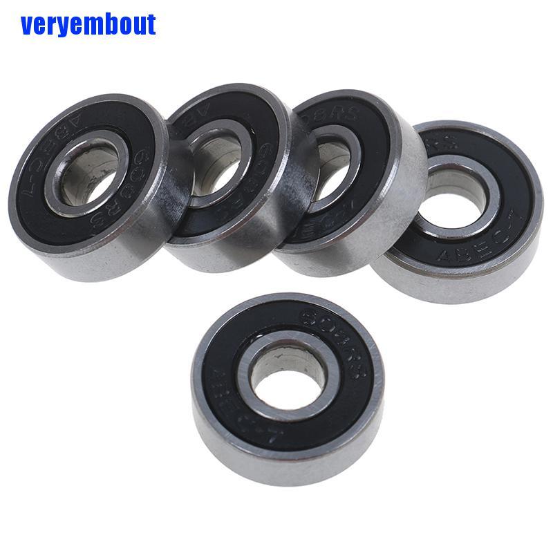 Set 5 Vòng Bi Cho Ván Trượt ABEC-7 608RS Màu Đen