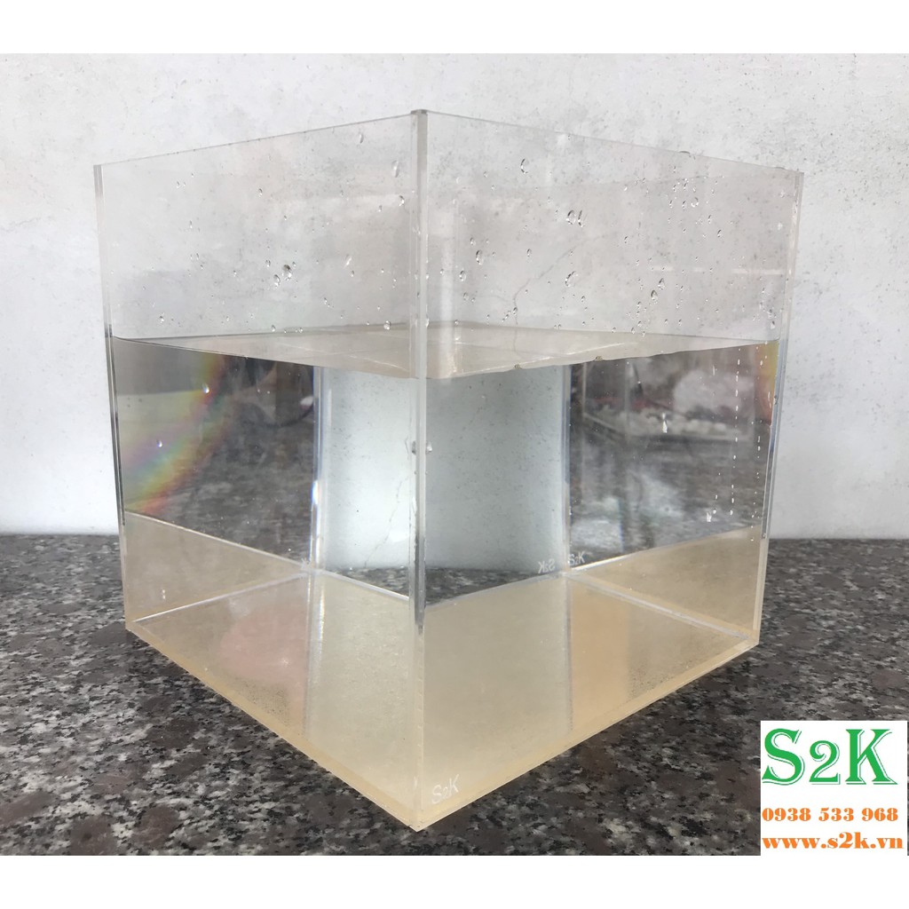 Bể acrylic CB20: 20x20x20 siêu trong, siêu nhẹ hồ mika  cho nuôi cá betta, cây thủy sinh.Dùng kèm theo đèn, bơm, lọc