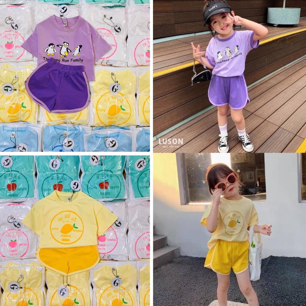 [09-26kg] Bộ quần áo cộc tay trẻ em Cotton SGCP cho bé trai, bé gái đều mặc được - BỘ ĐÙI HOẠT HÌNH Cưng Mún Xỉu